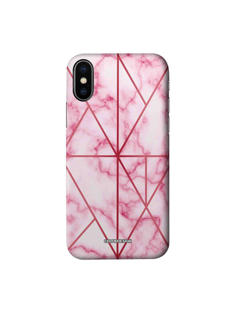 

CelfieDesign White & Pink Marble Rose iPhone X Back Case