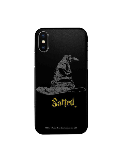 

CelfieDesign Black & Grey Printed Plastic iPhone X Slim Back Case