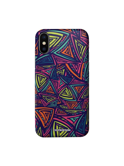 

CelfieDesign Multicolour Neon Angles Plastic iPhone X Slim Back Case, Multi