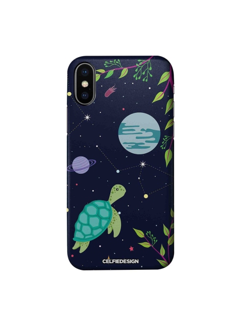 

CelfieDesign Blue & Green Space Turtle Plastic iPhone X Slim Back Case