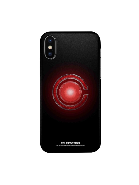 

CelfieDesign Black & Red Logo Cyborg Printed Plastic iPhone X Slim Back Case