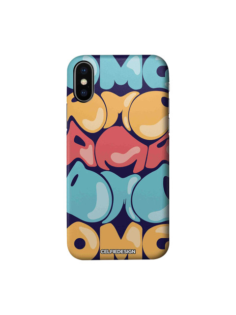 

CelfieDesign Blue & Brown OMG Plastic iPhone X Slim Back Case