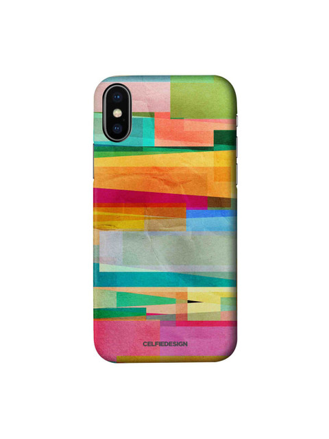 

CelfieDesign Pink & Blue Printed Plastic iPhone X Slim Back Case