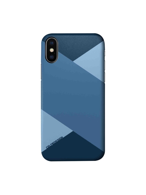 

CelfieDesign Blue Colourblocked Plastic iPhone X Slim Back Case