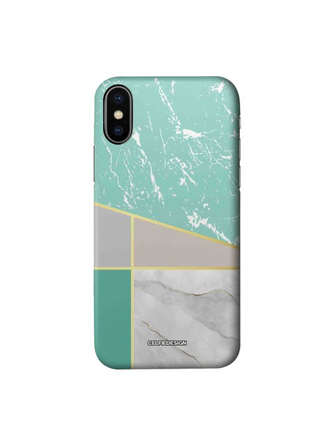 

CelfieDesign Blue & Grey Printed Plastic iPhone X Slim Back Case