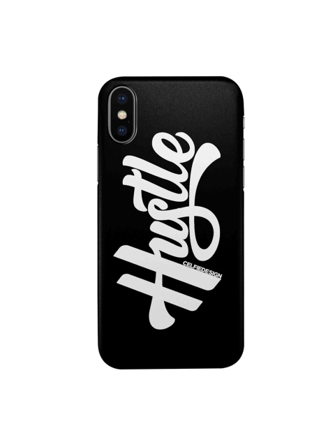 

CelfieDesign Black & White Hustle Plastic iPhone X Slim Back Case