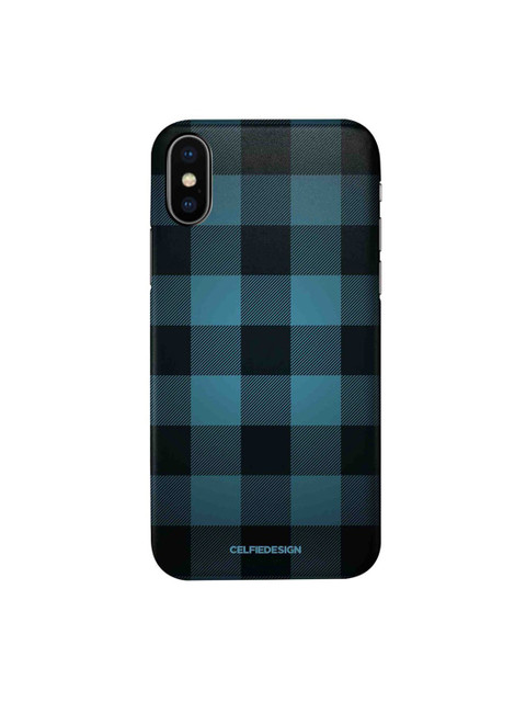 

CelfieDesign Black & Blue iPhone X Slim Back Case