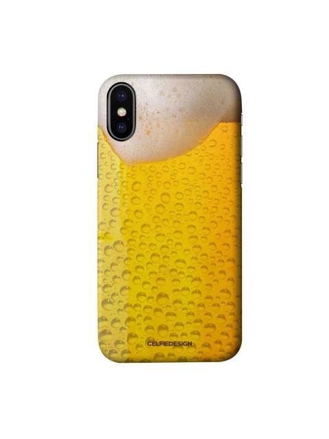 

CelfieDesign Yellow & White Chug It iPhone X Slim Back Case