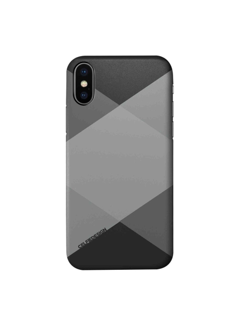 

CelfieDesign Grey Criss Cross iPhone X Slim Back Case