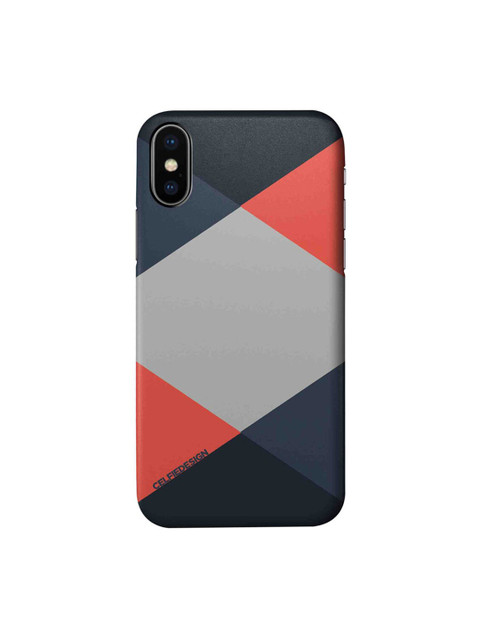 

CelfieDesign Grey & Black Geometric Printed Plastic iPhone X Slim Back Case