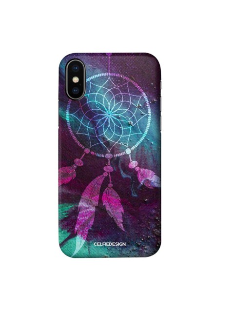 

CelfieDesign Purple & Green Dream Catcher iPhone X Slim Back Case