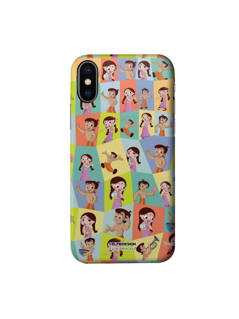 

CelfieDesign Blue & Red Faces Of Bheem And Chutki iPhone X Slim Back Case