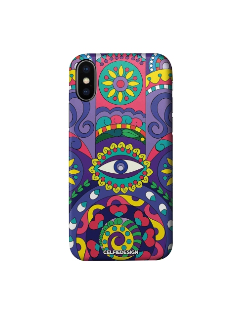 

CelfieDesign Blue & Pink Printed Plastic iPhone X Slim Back Case