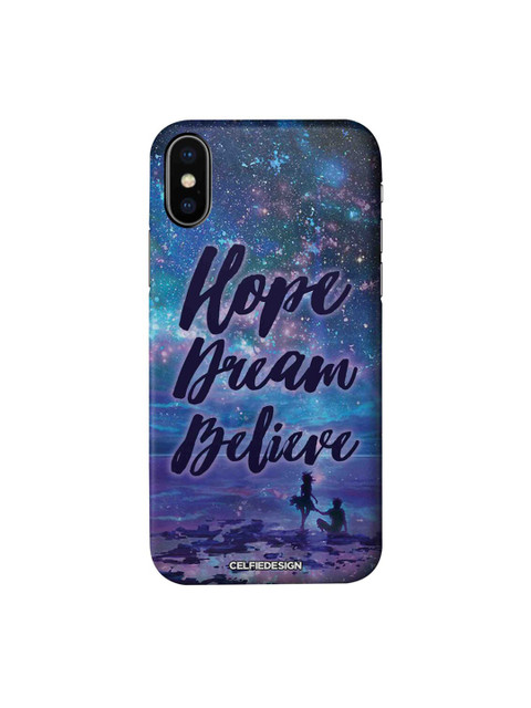 

CelfieDesign Blue & Black Hope Dream Believe iPhone X Slim Back Case