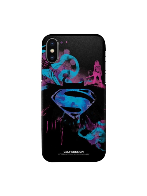 

CelfieDesign Black & Blue The Epic Trio Printed Plastic iPhone X Slim Back Case