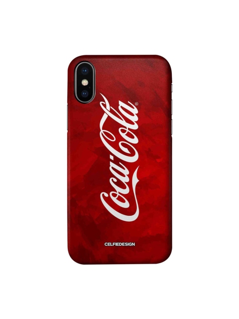 

CelfieDesign Red & White Printed Plastic iPhone X Slim Back Case