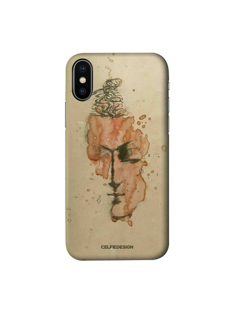 

CelfieDesign Beige & Brown Buddha Droplets Plastic iPhone X Slim Back Case