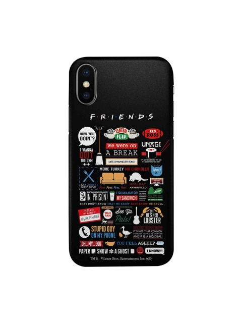 

CelfieDesign Black & Red Friends Infographic iPhone X Slim Back Case