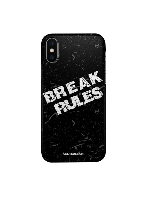 

CelfieDesign Black & White Break Rules iPhone X Slim Back Case