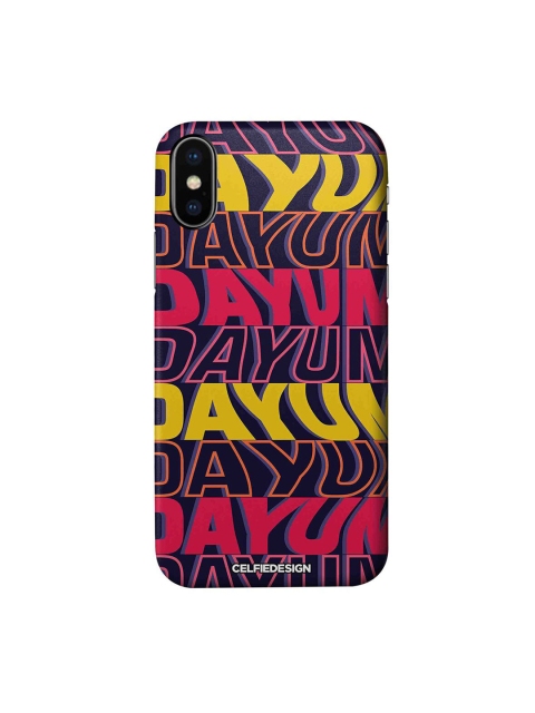 

CelfieDesign Pink & Yellow Dayum iPhone X Slim Back Case
