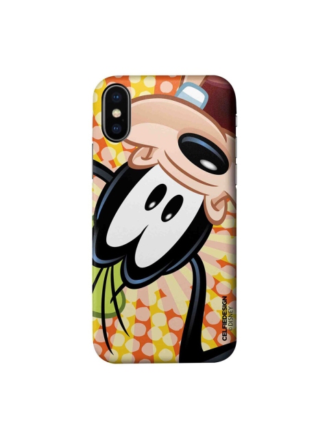 

CelfieDesign Black & Beige Goofy Upside Down iPhone X Slim Back Case