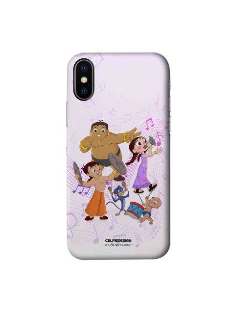 

CelfieDesign Purple & Brown Chota Bheem Musical iPhone X Slim Back Case