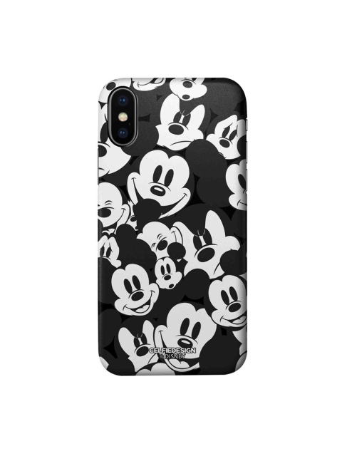 

CelfieDesign Black & White Mickey Mouse Smileys Plastic iPhone X Slim Back Case