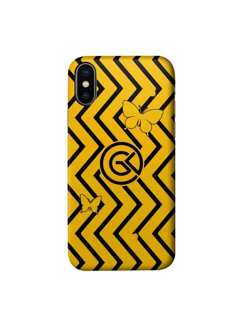 

CelfieDesign Yellow & Black Bolt iPhone X Slim Back Case