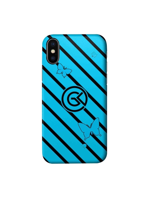 

CelfieDesign Blue & Black Rain iPhone X Slim Back Case