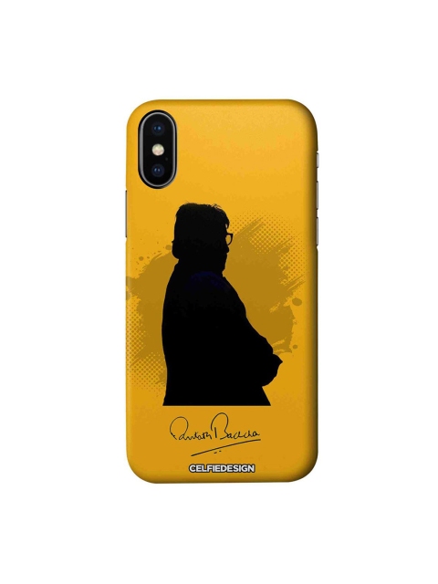 

CelfieDesign Yellow & Black Printed iPhone X Slim Back Case