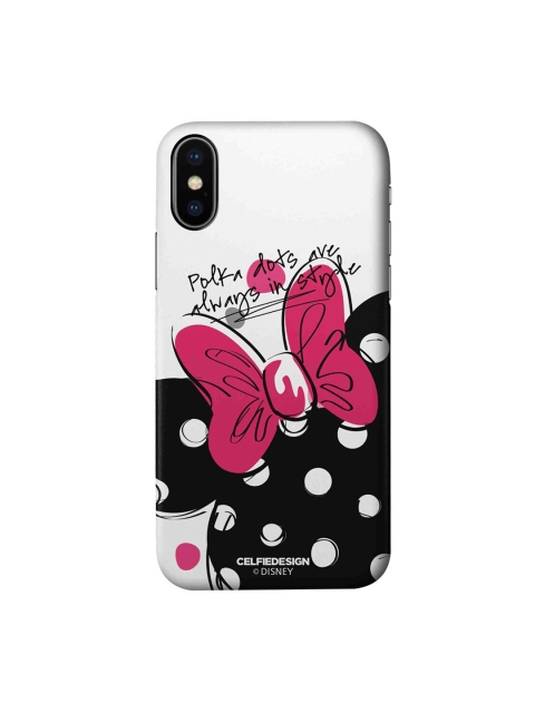 

CelfieDesign Black & Pink Polka Minnie iPhone X Slim Back Case