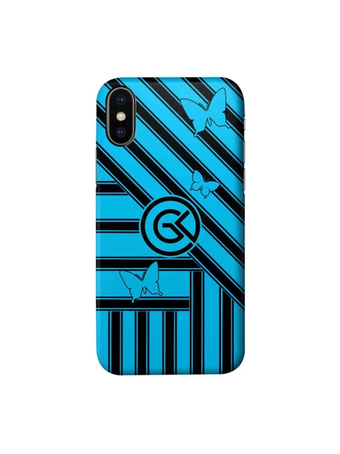 

CelfieDesign Blue & Black Printed iPhone X Slim Back Case