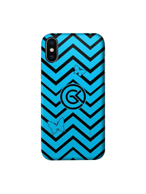 

CelfieDesign Blue & Black Waves iPhone X Slim Back Case