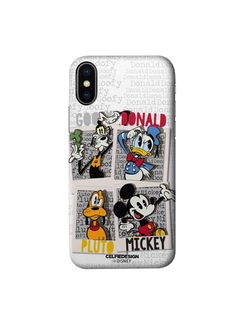 

CelfieDesign White & Red Disney Characters Printed iPhone X Slim Back Case