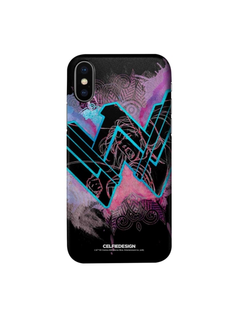 

CelfieDesign Black & Blue Wonder Woman Splash iPhone X Slim Back Case