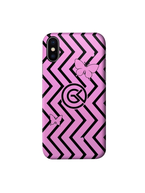 

CelfieDesign Pink & Black Bolt iPhone X Slim Back Case