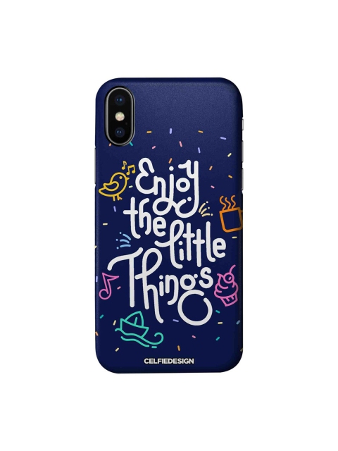 

CelfieDesign Navy Blue & White iPhone X Slim Back Case