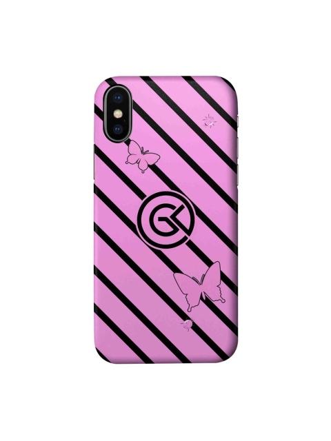 

CelfieDesign Pink & Black Rain iPhone X Slim Back Case