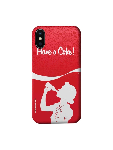 

CelfieDesign Red & White Have a Coke Girl iPhone X Slim Back Case