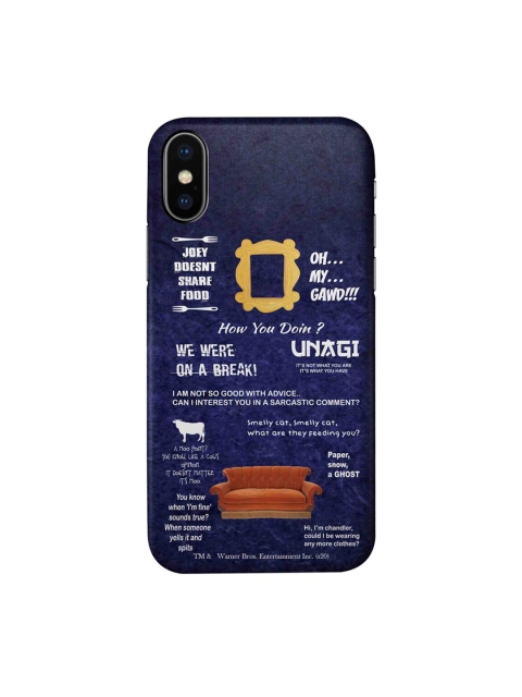 

CelfieDesign Navy Blue & White Friends Essentials iPhone X Slim Back Case