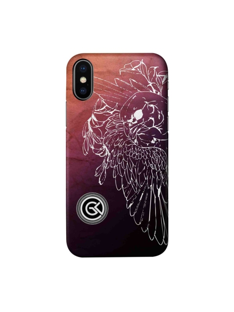 

CelfieDesign Purple & White Eagle Stare iPhone X Slim Back Case