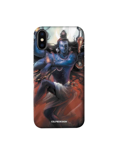 

CelfieDesign Blue & Brown Nataraj iPhone X Slim Back Case