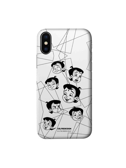 

CelfieDesign Black & White Moods Of Bheem iPhone X Slim Back Case