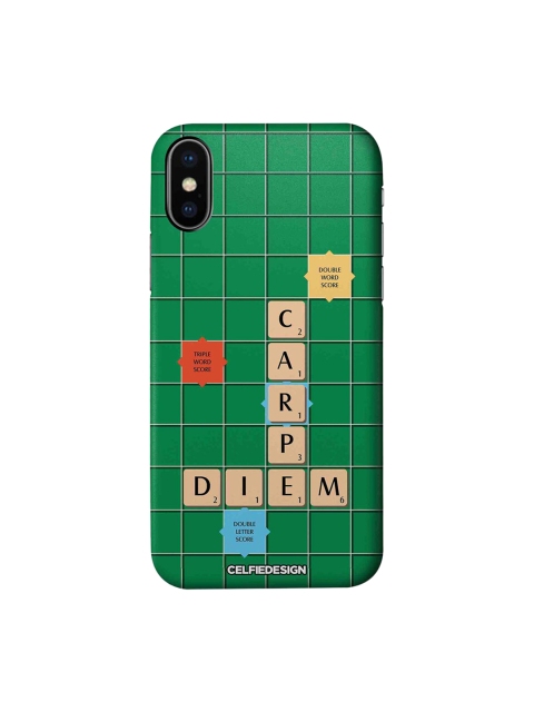 

CelfieDesign Green & Beige Scrabble Game iPhone X Slim Back Case
