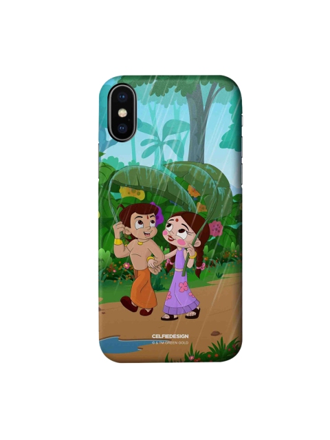 

CelfieDesign Blue & Green Bheem & Chutki In Rainforest iPhone X Slim Back Case