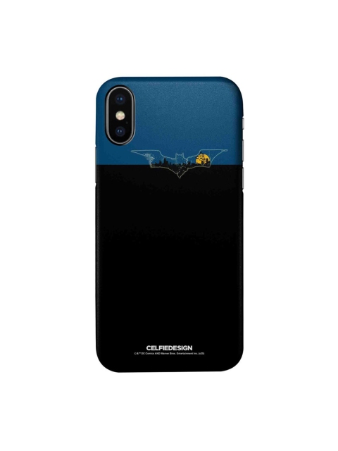 

CelfieDesign Black & Blue Batmans Gotham iPhone X Slim Back Case