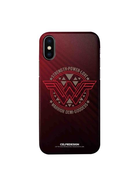 

CelfieDesign Red & Black Wonder Woman Stamp iPhone X Slim Back Case