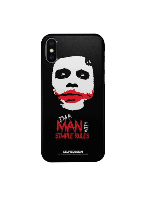 

CelfieDesign Black & Red Man With Simple Rules iPhone X Slim Back Case