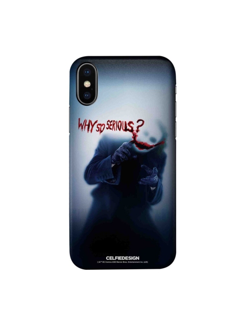 

CelfieDesign Black & Blue Why So Serious iPhone X Slim Back Case