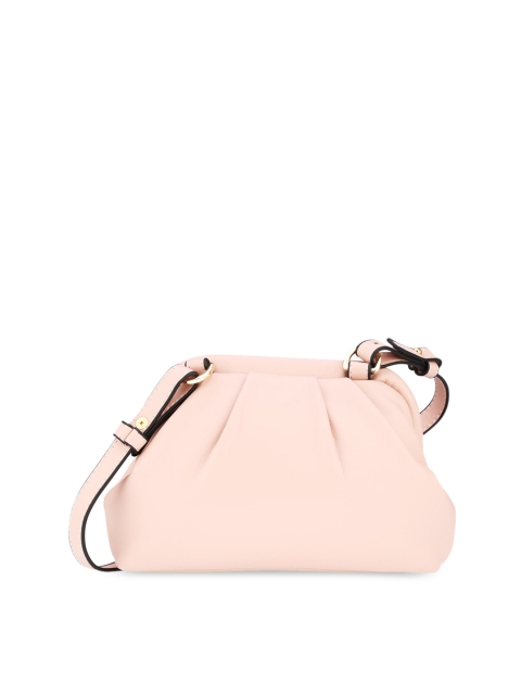 

Fastrack Pink PU Structured Sling Bag